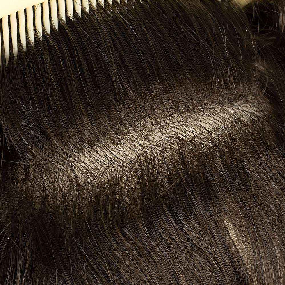 0.03mm Ultra Thin Skin V-looped man with toupee pu0311 - Image 3